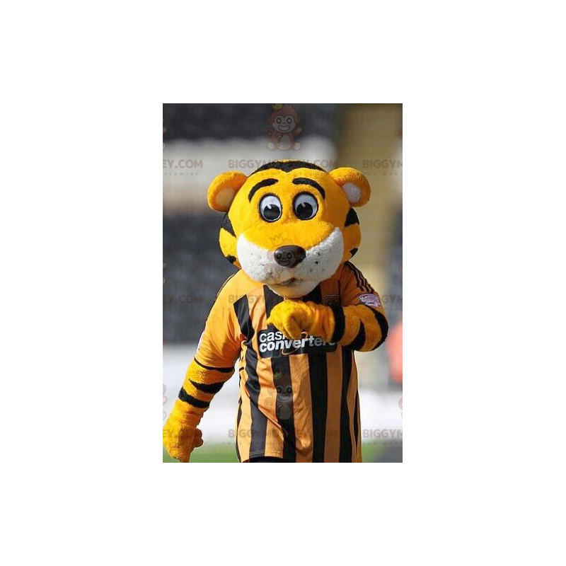 Gul vit och svart tiger BIGGYMONKEY™ maskotdräkt - BiggyMonkey Gul vit och svart tiger BIGGYMONKEY™ maskotdräkt - BiggyMonkey
