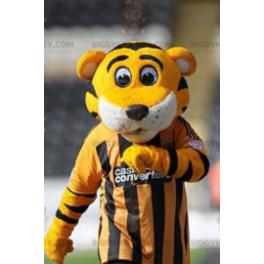 Gul hvid og sort tiger BIGGYMONKEY™ maskotkostume -
