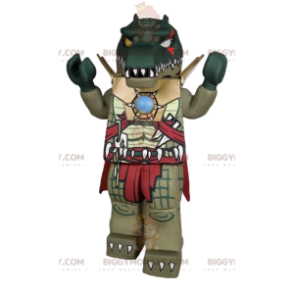 Traje de mascote BIGGYMONKEY™ de dinossauro super feroz.