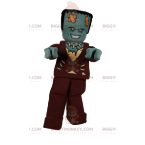 Στολή μασκότ Frankenstein playmobil BIGGYMONKEY™. Στολή Playmobil. - Μασκότ διάσημων χαρακτήρων - BiggyMonkey.com