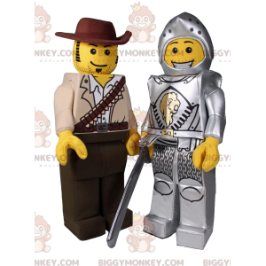 BIGGYMONKEY™ playmobil ridder maskot kostume. ridder kostume -