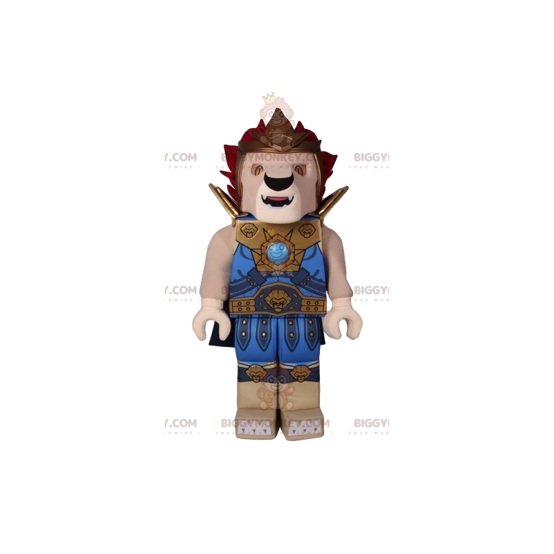 Costume de mascotte BIGGYMONKEY™ playmobil de lion en tenue Costume de mascotte BIGGYMONKEY™ playmobil de lion en tenue