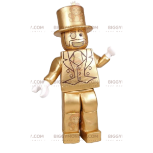BIGGYMONKEY™ playmobil kostium maskotka mężczyzny w złotym