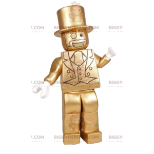 BIGGYMONKEY™ playmobil mascot costume of man in golden costume