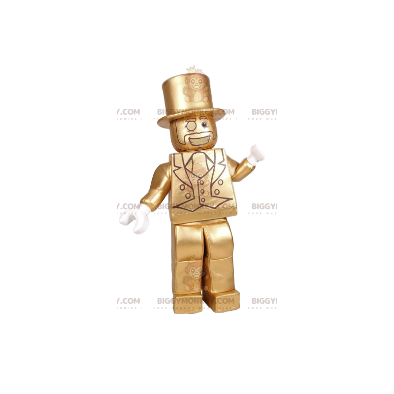 BIGGYMONKEY™ playmobil μασκότ στολή άνδρα με χρυσή στολή -