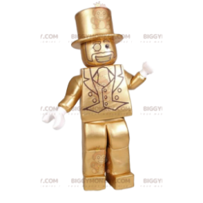 BIGGYMONKEY™ playmobil mascottekostuum van man in gouden