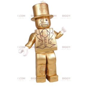 BIGGYMONKEY™ playmobil μασκότ στολή άνδρα με χρυσή στολή -