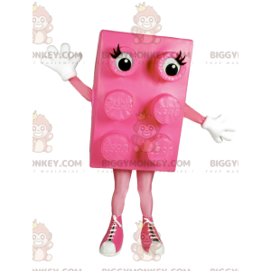 Στολή μασκότ BIGGYMONKEY™ Pink Block με ωραία παπούτσια -