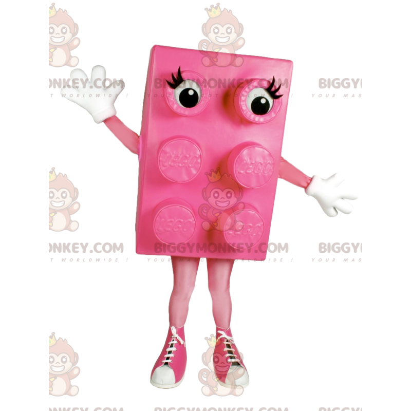 Pink Block BIGGYMONKEY™ maskotkostume med flotte sko - Pink Block BIGGYMONKEY™ maskotkostume med flotte sko -