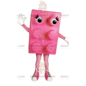 Στολή μασκότ BIGGYMONKEY™ Pink Block με ωραία παπούτσια -