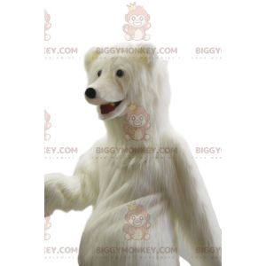 Super vrolijk ijsbeer BIGGYMONKEY™ mascottekostuum. Witte beer