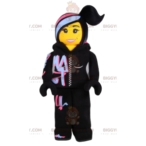 BIGGYMONKEY™ playmobil mascot costume of rapper in black