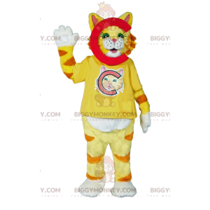 Super sød gul kat BIGGYMONKEY™ maskot kostume - Biggymonkey.com