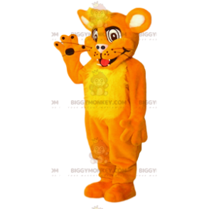 Orange lion cub BIGGYMONKEY™ mascot costume. lion cub costume - Lion mascots - BIGGYMONKEY_012199 - BiggyMonkey.com