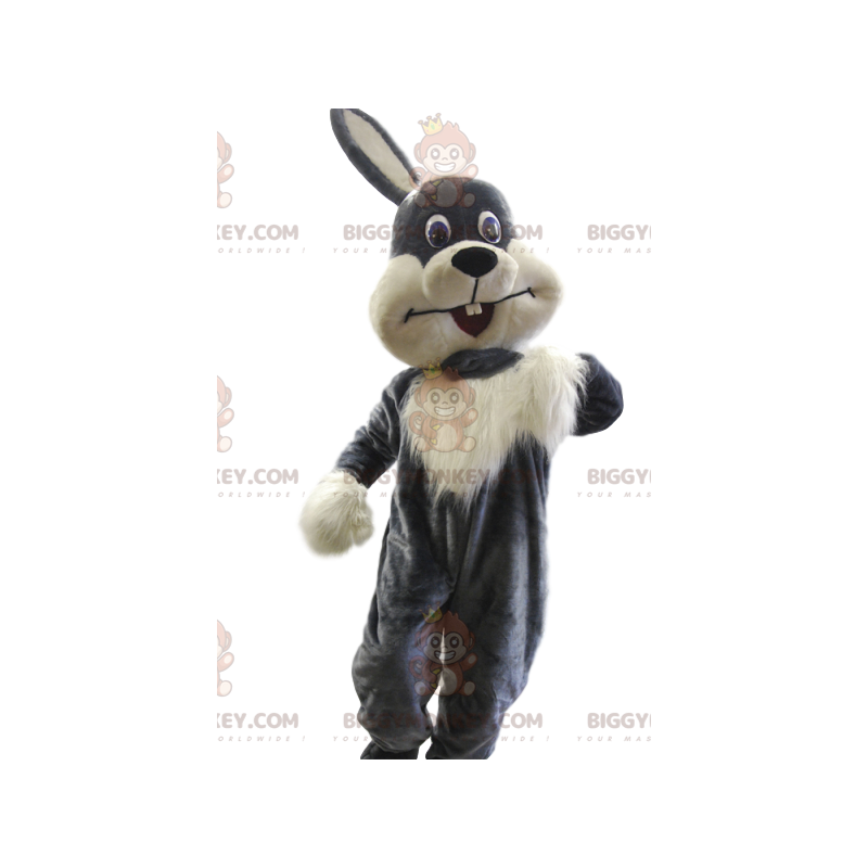 Virkelig sød grå og hvid kanin BIGGYMONKEY™ maskot kostume. Virkelig sød grå og hvid kanin BIGGYMONKEY™ maskot kostume.
