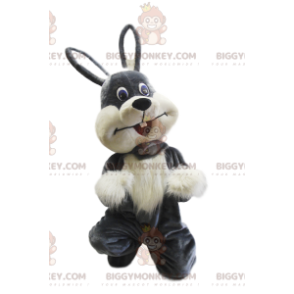 Todella suloinen harmaavalkoinen kanin BIGGYMONKEY™ maskottiasu. pupun puku - Kani maskotti - BiggyMonkey.com