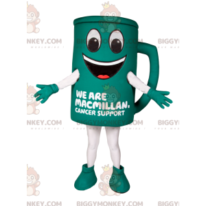 Green Coffee Mug BIGGYMONKEY™ Mascot Costume. Coffee cup