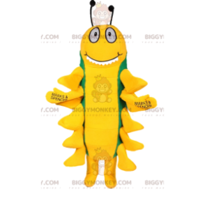 For sjov gul og grøn Caterpillar BIGGYMONKEY™ maskotkostume -