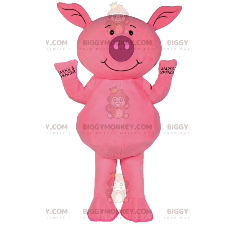 BIGGYMONKEY™ Costume da mascotte maialino rosa. Costume da BIGGYMONKEY™ Costume da mascotte maialino rosa. Costume da
