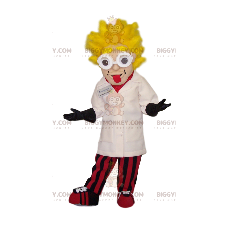BIGGYMONKEY™ maskottiasu tohtori Emmett Brownille, hahmolle BIGGYMONKEY™ maskottiasu tohtori Emmett Brownille, hahmolle