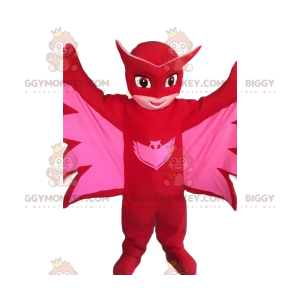Kostým BIGGYMONKEY™ Little Heroine Pink Bat maskot - Pták maskot - BIGGYMONKEY_012223 - BiggyMonkey.com