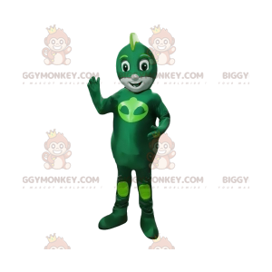 Traje de mascote do pequeno herói alienígena verde BIGGYMONKEY™