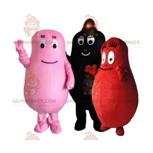 BIGGYMONKEY™s mascot of three Barbapapa cartoon characters –