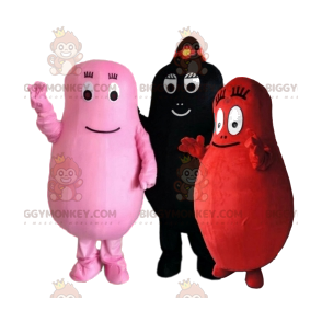 BIGGYMONKEY™s maskot af tre Barbapapa tegneseriefigurer -