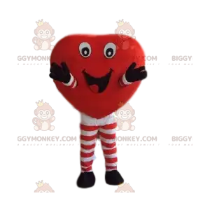 Costume de mascotte BIGGYMONKEY™ de Cœur rouge avec un grand