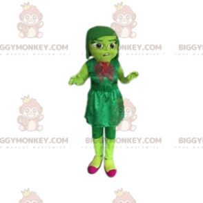 Liten jente grønn BIGGYMONKEY™ maskotkostyme med fløyelskjole. - Skogsdyr - BIGGYMONKEY_012234 - BiggyMonkey.com