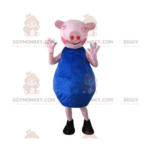 Sembrar mascota con un vestido azul. disfraz de cerda -