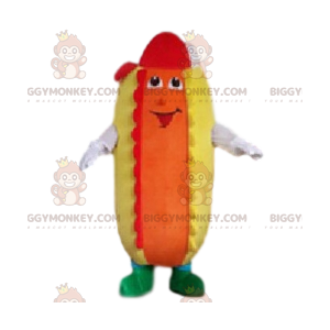 Costume de mascotte BIGGYMONKEY™ de hot-dog rigilo avec ketchup