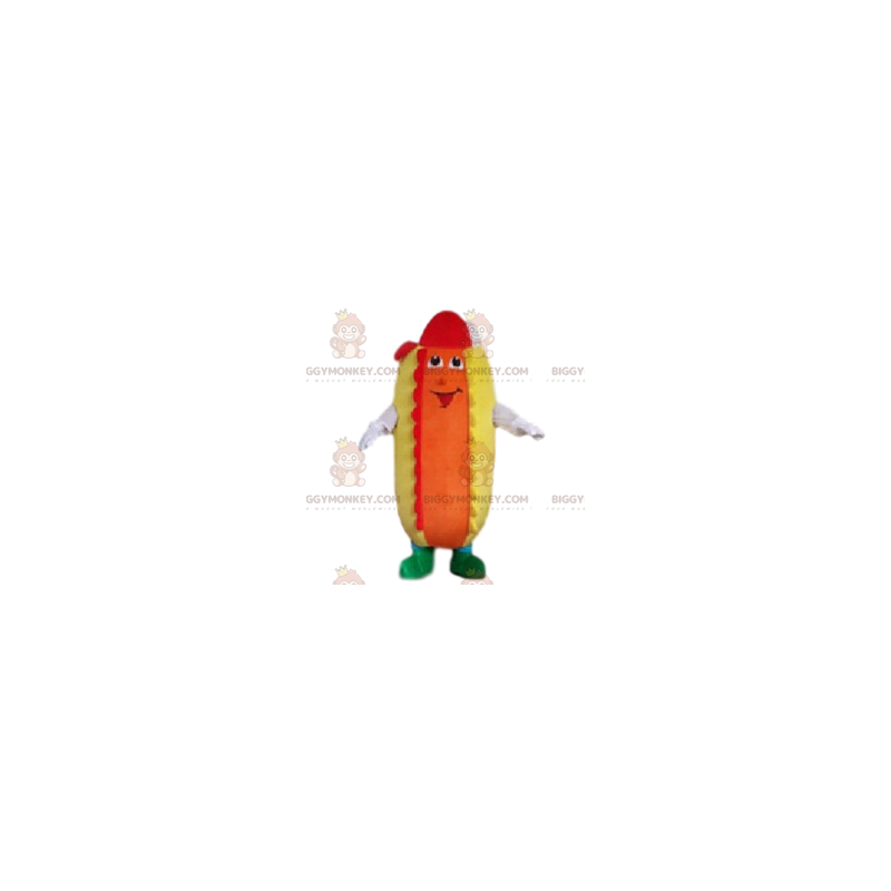 Rigilo varmkorv med ketchup och senap BIGGYMONKEY™ maskotdräkt Rigilo varmkorv med ketchup och senap BIGGYMONKEY™ maskotdräkt