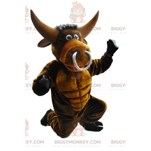 Traje de mascote Bull BIGGYMONKEY™ com anel de focinho grande –