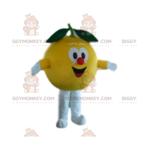 Very Happy Yellow Peach BIGGYMONKEY™ Mascot Costume. fishing