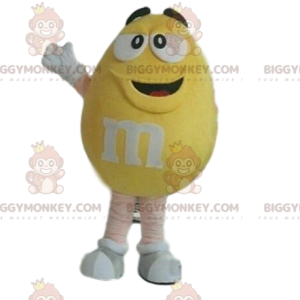 Super fröhliches gelbes M&M'S BIGGYMONKEY™ Maskottchenkostüm! -