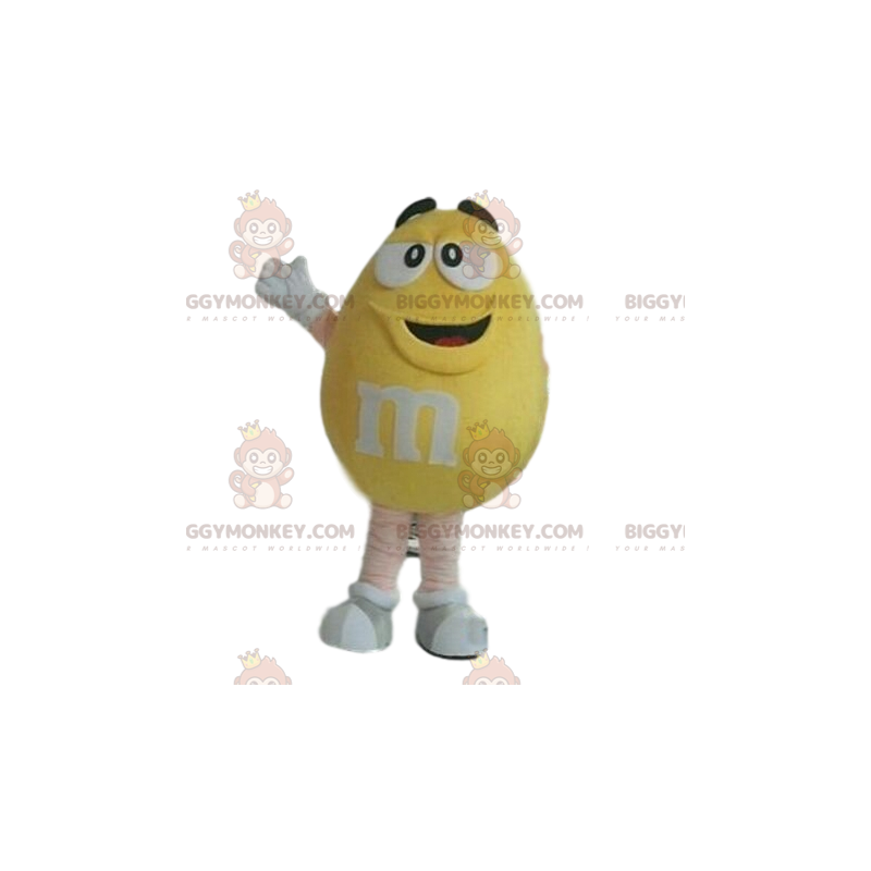 Super Cheerful Yellow M&M's BIGGYMONKEY™ Mascot Costume! –