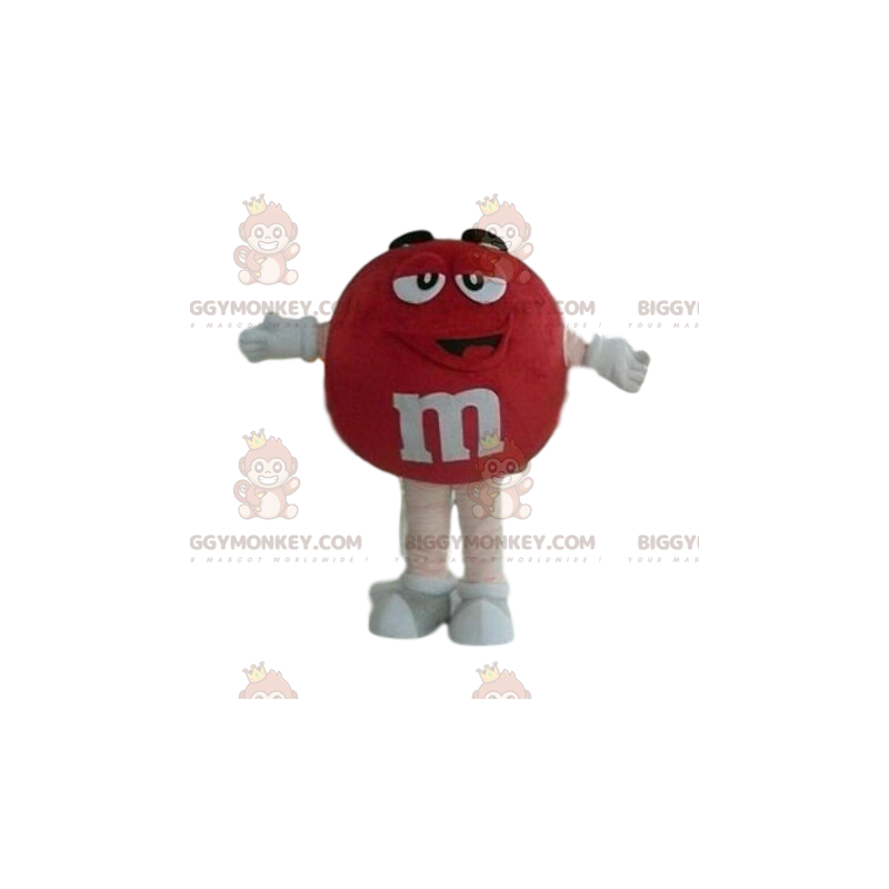 Zeer glimlachend rood M&M'S BIGGYMONKEY™ mascottekostuum - Zeer glimlachend rood M&M'S BIGGYMONKEY™ mascottekostuum -