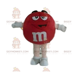 Zeer glimlachend rood M&M'S BIGGYMONKEY™ mascottekostuum -