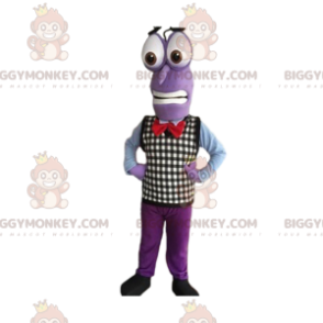 Fantasia de mascote de boneco de neve roxo BIGGYMONKEY™ com