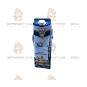 Blue and White Milk Brick BIGGYMONKEY™ Mascot Costume. –