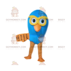 Blauer Vogel BIGGYMONKEY™ Maskottchenkostüm. Vogelkostüm -
