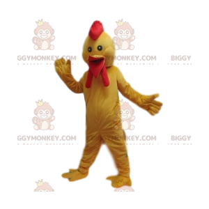 Chicken BIGGYMONKEY™ mascot costume with a beautiful crest.