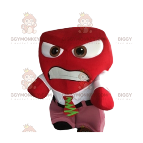 Kostým maskota BIGGYMONKEY™ Agresivní červený muž s kravatou –