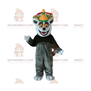 BIGGYMONKEY™-mascottekostuum van koning Julien, de maki uit de