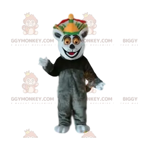 BIGGYMONKEY™ Mascot Costume of King Julien, the lemur from the