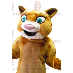 Luipaard BIGGYMONKEY™ mascottekostuum met grote glimlach