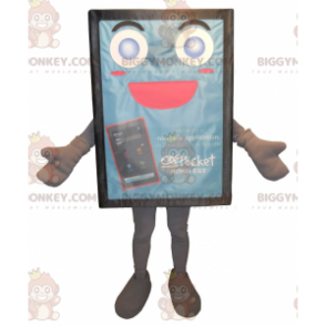 Süßes blaues Billboard BIGGYMONKEY™ Maskottchen-Kostüm -