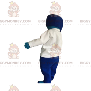 Disfraz de mascota BIGGYMONKEY™ de mujer azul con camiseta