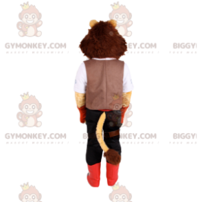 Στολή μασκότ λιονταριού BIGGYMONKEY™ με παντελόνι και λευκό πουκάμισο - Μασκότ λιονταριών - BIGGYMONKEY_012294 - BiggyMonkey.com